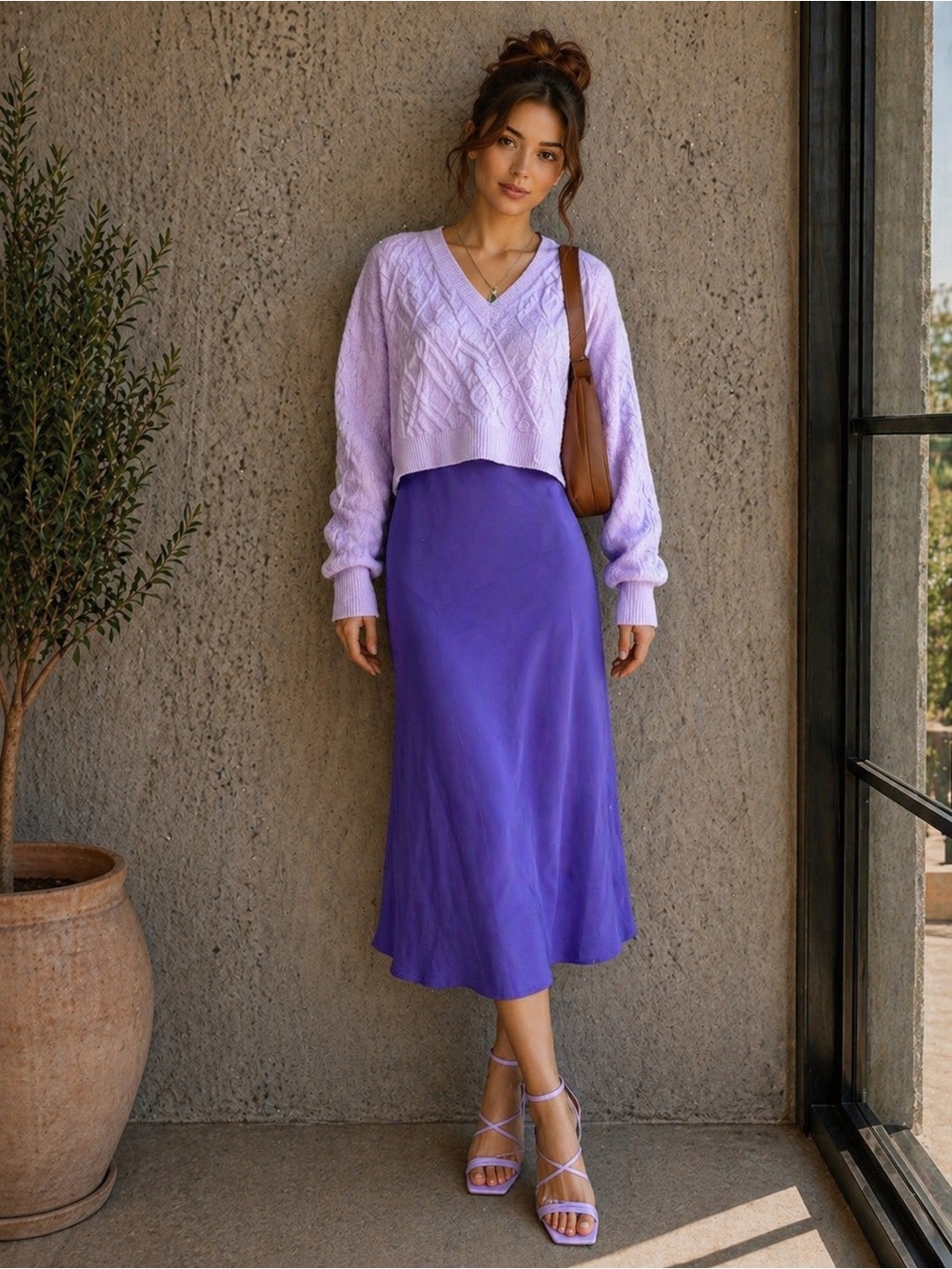 Cropped  Purple Sweater